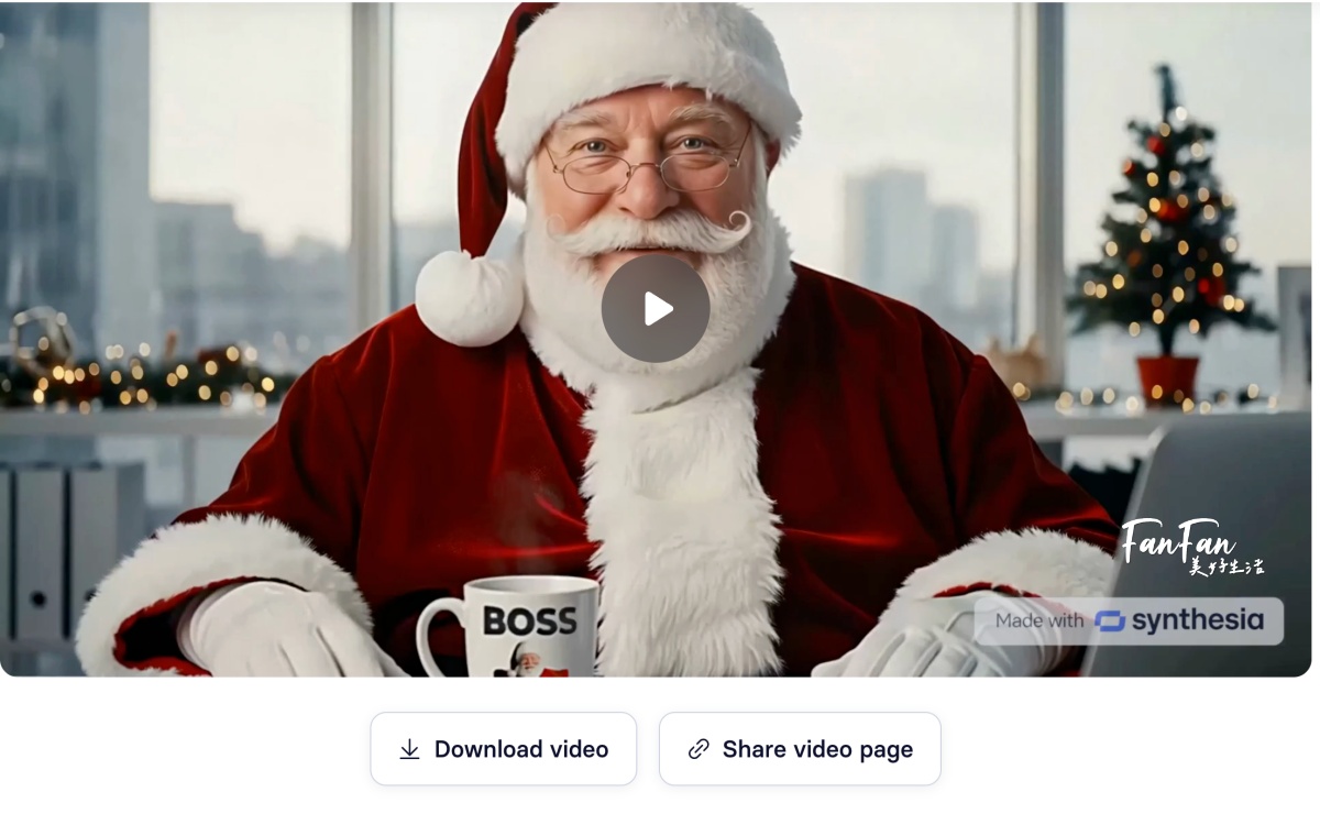 免費生成聖誕老公公祝福影片!有140語言還能說中文,也能下載影片,太實用! - 第4張圖 免費生成聖誕老公公祝福影片!有140語言還能說中文,也能下載影片,太實用!
